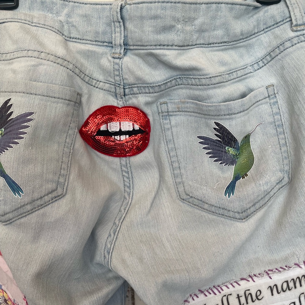 PAPAYA Embroidered Light Blue Jeans - Picture 6 of 15